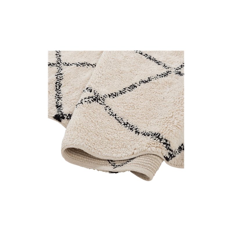 TAPIS BERBERE - Ecru / Noir
