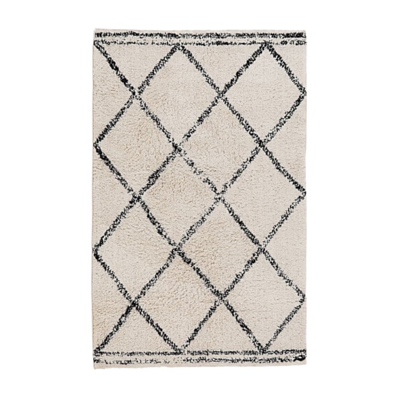 TAPIS BERBERE - Ecru / Noir