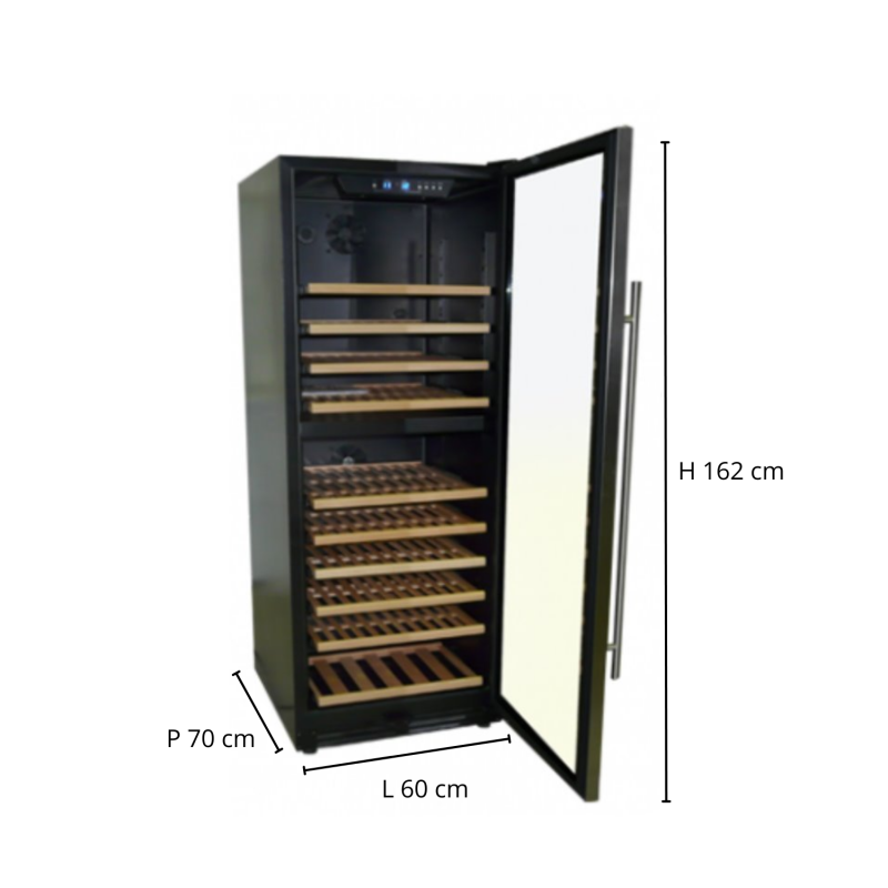 cave a vin bi-zone 160 bouteilles