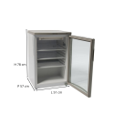 112L glass fridge