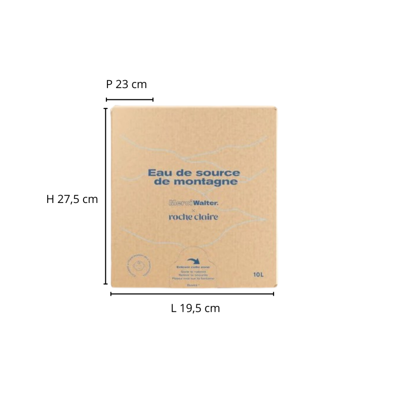 Cubo de agua de 10L + 50 tazas