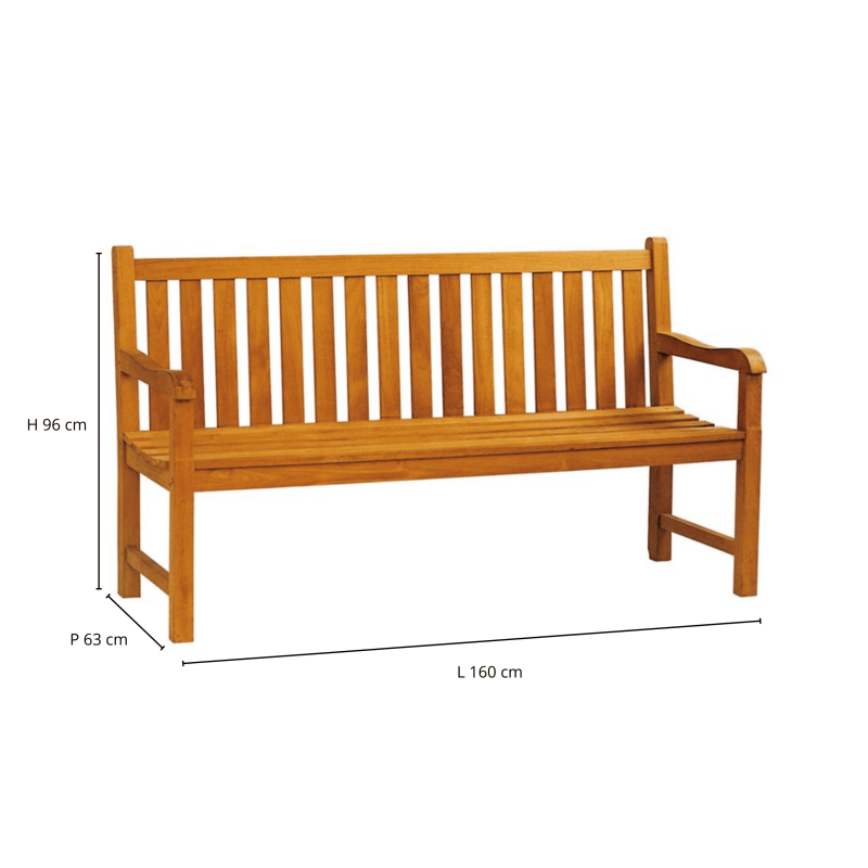 Teak bench 160