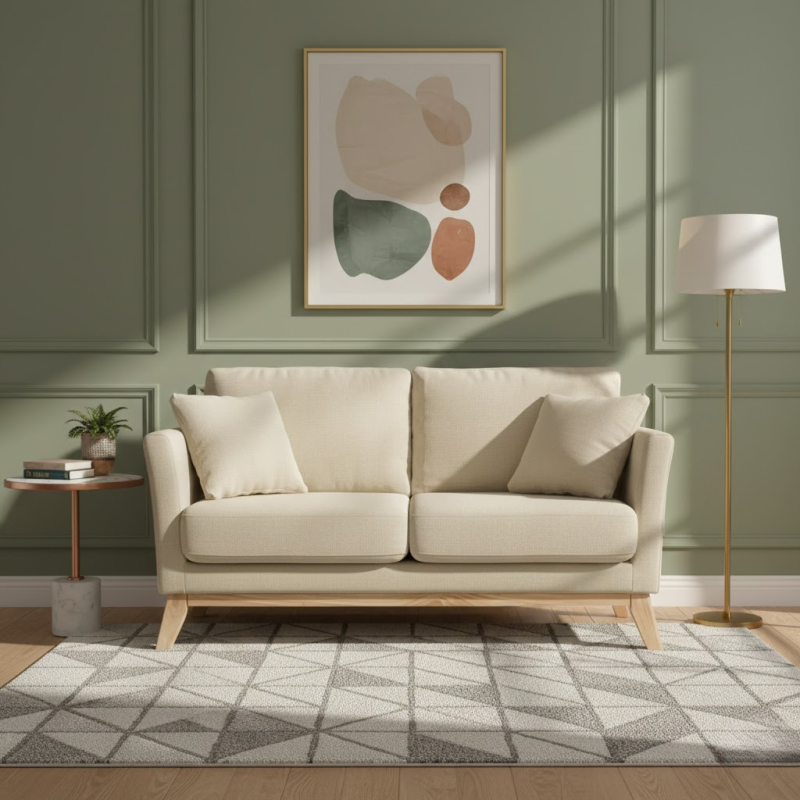 Location canapé scandinave beige