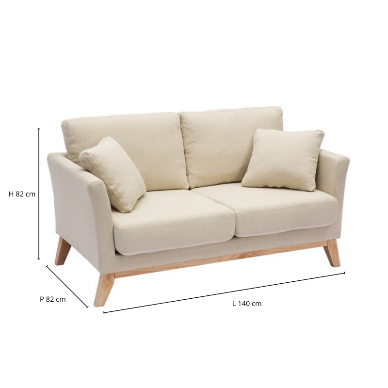 Rental Scandinavian beige sofa
