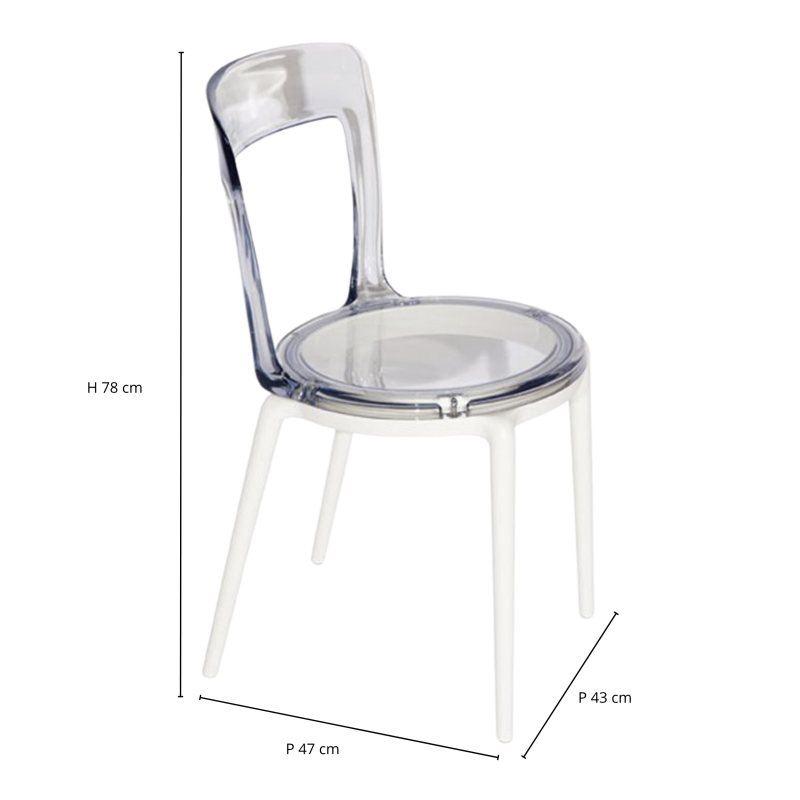 Chaise Bistro Transparente