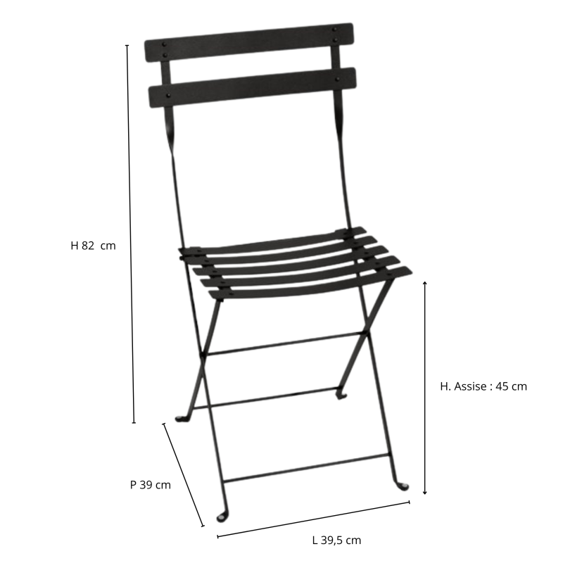 Silla de jardín - Negra