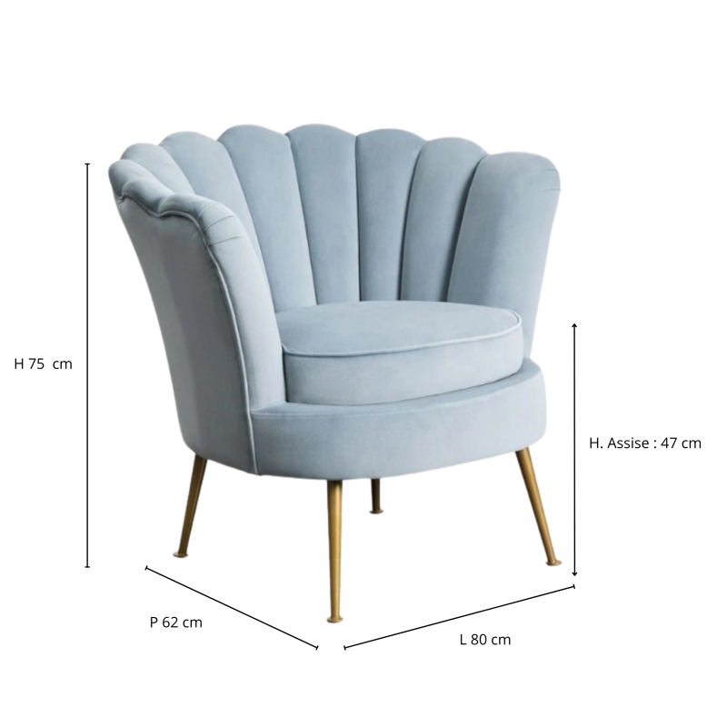 Location fauteuil bleu