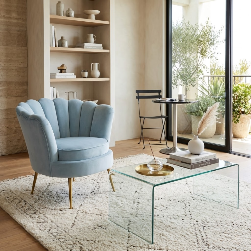 Location fauteuil bleu