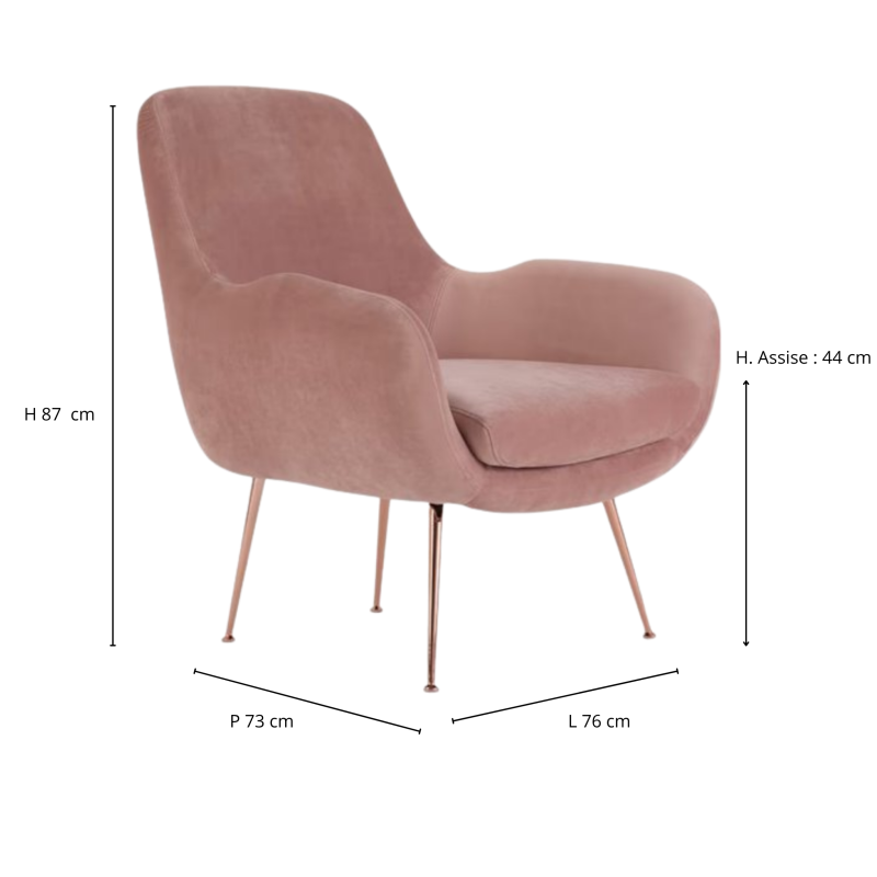 Tyler Rose fauteuil