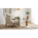 Location fauteuil scandinave beige