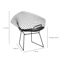 Fauteuil Bertoia Noir
