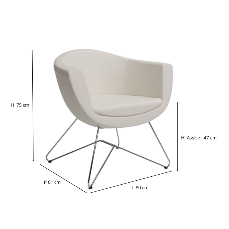 Fauteuil Sorriso Blanc