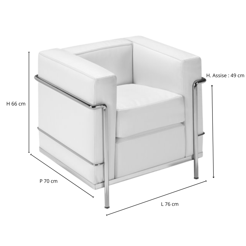 Fauteuil Kubic Blanc